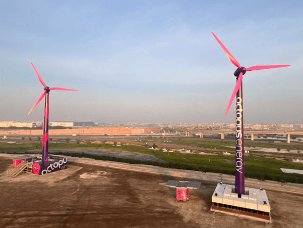 MOBILE WIND TURBINES GO DOWN A STORM AT COP28